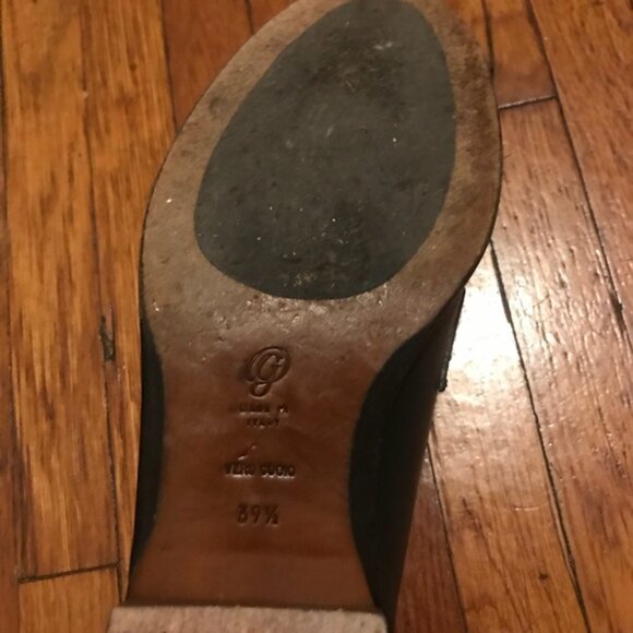 M. Gemi Leather Italian leather Loafers in Dark Green 39.5 9N 8.5W - Picture 4 of 4